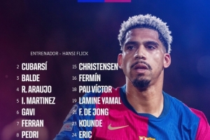 火狐电竞-巴萨对阵多特大名单：莱万、亚马尔、库巴西在列，伊尼戈回归